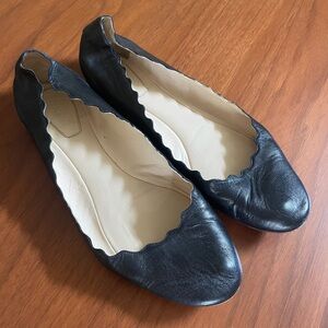 Chloe Lauren Flats Black Leather 38